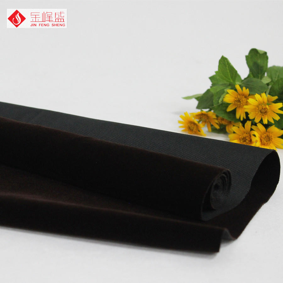 咖啡色針織短毛植絨布，醫療器械植絨布